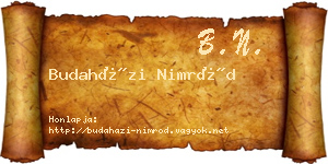 Budaházi Nimród névjegykártya